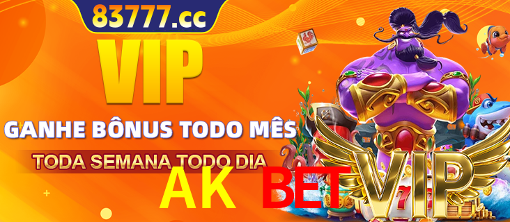 Banner promocional do AK BET oferecendo 100% de recompensas adicionais contínuas para quem fizer o login diário (Daily sign-in), com um mascote de coelho.