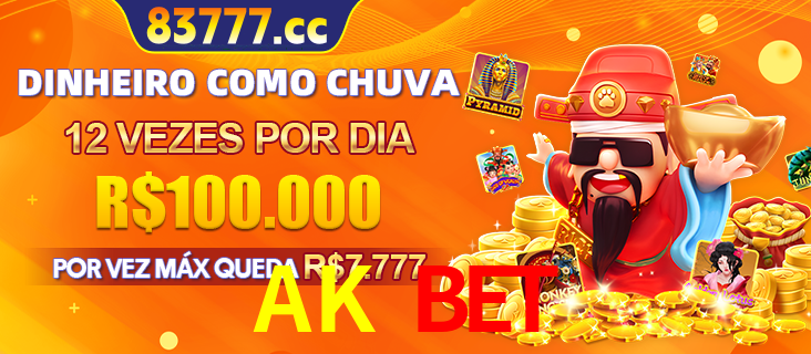 Banner do programa de recompensas Recomende para amigos do AK BET, detalhando os bônus por convidar amigos, com prêmios que chegam a R$288.888.
