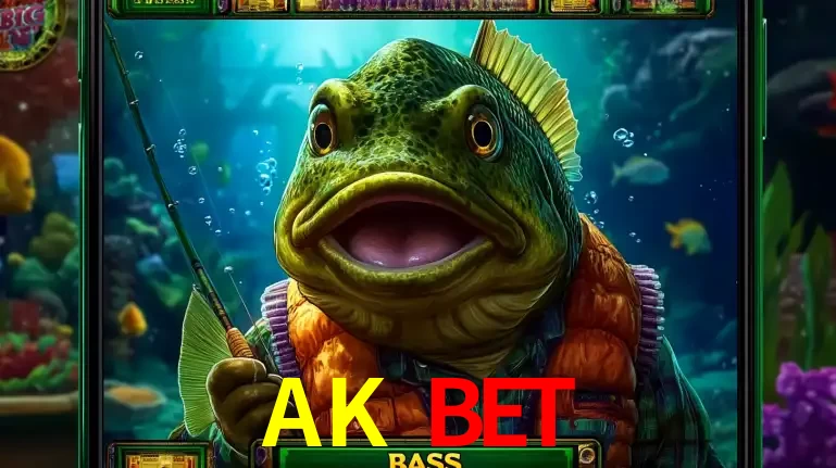 Personagem de peixe pescador do popular jogo de slot com tema de pescaria, uma das emocionantes opções de caça-níqueis para jogar e ganhar no cassino AK BET.